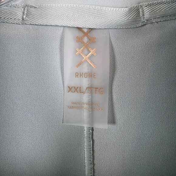 NWT Rhone Course to Court Sleeveless Zip Mock Blue Cloud Neck Pullover Size XXL - Picture 7 of 14